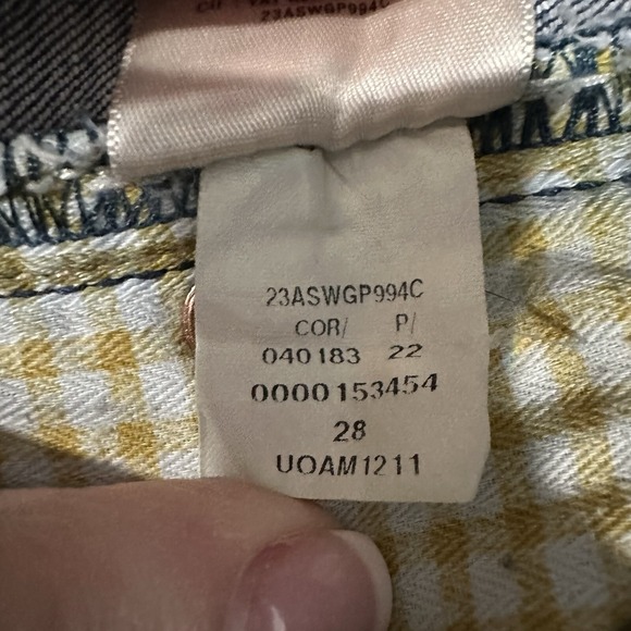 Pilcro And The Letterpress Blue Denim Women's Shorts Size 28 - Picture 9 of 9